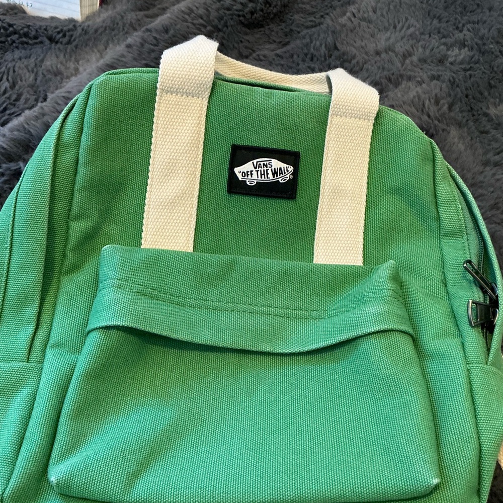 Vans Green Backpack with Cream Details - Picture 7 of 12